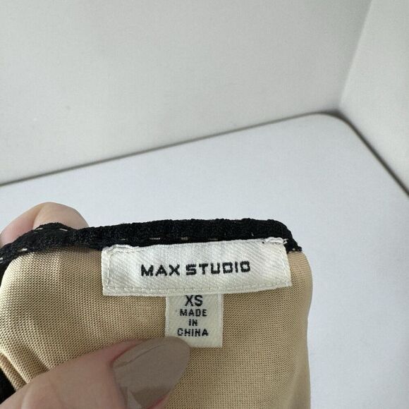 Max Studio Womens Dress Extra Small Black Crochet Midi Whimsigoth Fairy Grunge - Picture 9 of 11